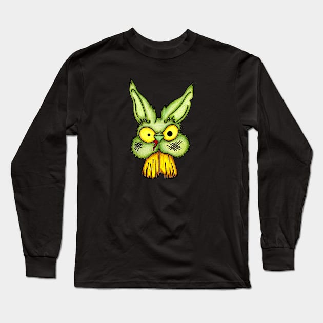 Zombie Bunny Long Sleeve T-Shirt by OrneryDevilDesign